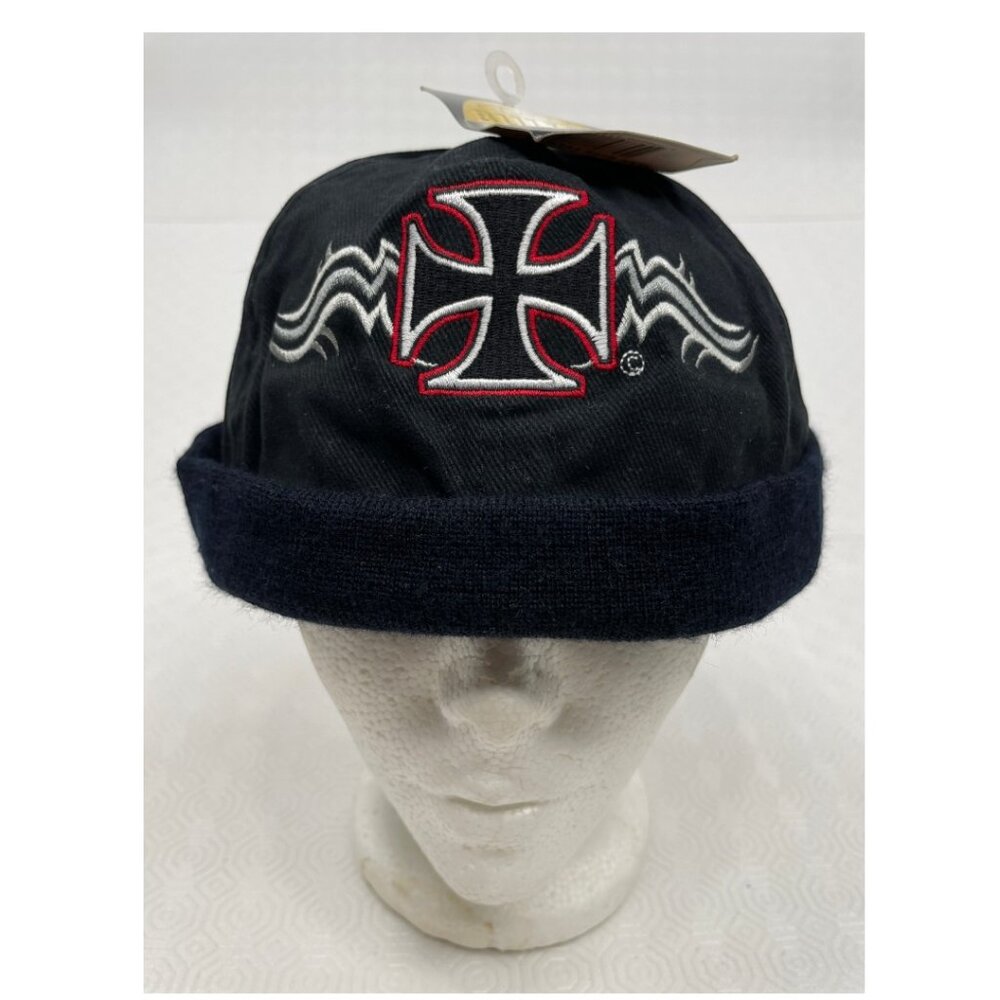 CSI Biker Bullet Cap Cross Hat Cotton Twill Terry Cloth Sweat Band NWT One Size